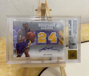 2007 SP Game Used Significant Numbers Kobe Bryant PATCH AUTO /24 #KB BGS 9 MINT