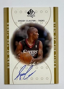 Upper Deck Sign of the Times Speedy Claxton 2001 automático AR90 - Imagen 1 de 2