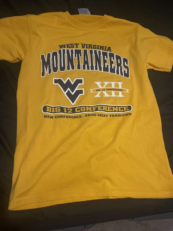 Мужская футболка WVU West Virginia Mountaineers Big 12 Conference Jerzees размер Small - Изображение 1 из 1