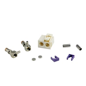 2xFakra code Double B female Jack Right Angle Crimp RG316 for Radio With Phantom - Picture 1 of 9