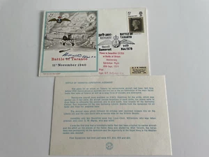 BATTLE OF TARANTO SWORDFISH FLOWN COVER SIGNED LT CMDR K WILLIAMSON  RN PRISONER - Picture 1 of 3
