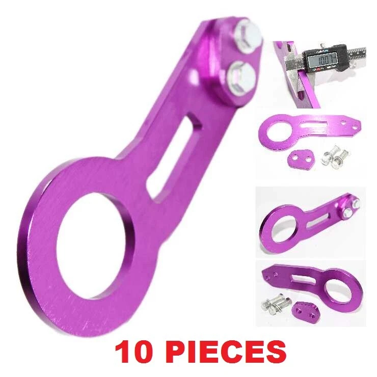 10PC Purple REAR Universal Anodized CNC Billet Aluminum JDM Tow Hook  - Image 1 of 4