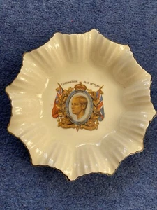 Edward VIII Krönung geriffelter Rand Schmuckschale J & R Meakin 1936 - Bild 1 von 6