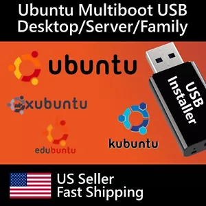 Ubuntu Linux 6 in 1 Windows Alternative Multiboot bootable Pack Collection Live - Picture 1 of 5