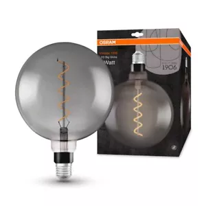 Osram LED Spiral Filament Vintage 1906 G200 Globe 5W E27 Smoked Glass Extra Warm - Picture 1 of 6