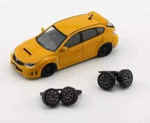 BM Creations Junior 1/64 2009 Subaru Impreza WRX STI Hatchback Yellow w/ Wheels - Picture 1 of 4
