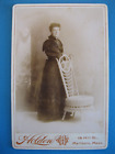 Antique Cabinet Card Photo Of Victorian Woman By Holden From Marlboro, Ma.