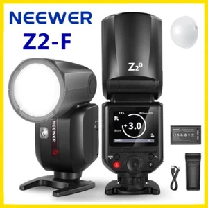 NEEWER Z2-F Z2F 2.4G TTL HSS Round Head Flash Light Speedlite Diffuser Fujifilm - Picture 1 of 10