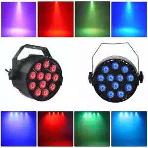 RGB Mini plastic stage light DMX512 led flat par light bar dance floor wedding - Picture 1 of 7