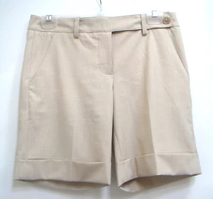 Cuffed khaki Shorts by Robert Rodriquez, Size 2. - Picture 1 of 5
