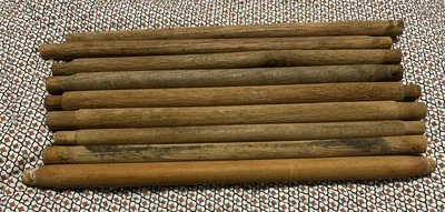 LOTE DE (9) REPUESTOS SILLA ROBLE VINTAGE HUSILLO REDONDO 11-12" # A-8 Foto 1 de 3