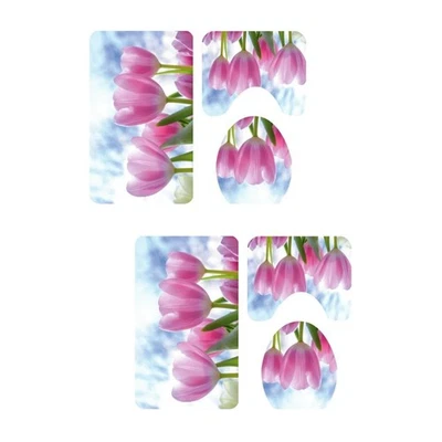  Set of 2 Badvorleger Waschbar Toilettendeckelbezug Toilettensitzmatte - Bild 1 von 4