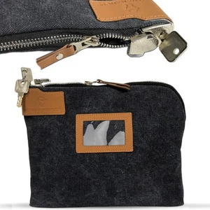 Money Bag with Lock and 2 Keys, Bank Cash Bags with Zipper, 11 x 8.6 inches, ... - Picture 1 of 8
