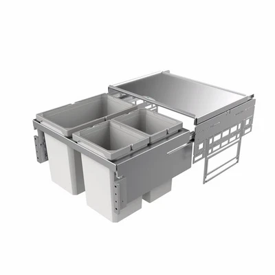 Abfallsammler CoxBase 360 S/600-3 Frontauszug 42 Liter hellgrau Mülleimer Küche - Bild 1 von 2