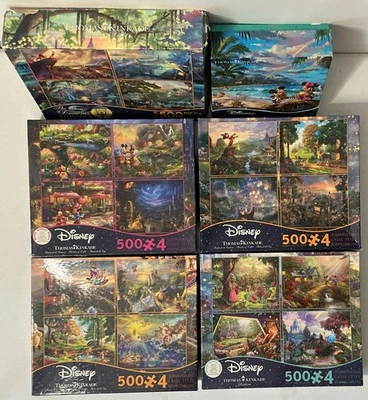 5 x 4 = 20 Thomas Kinkade Disney 500-750 Piece Jigsaw Puzzles Disney Movies READ - Image 1 of 4