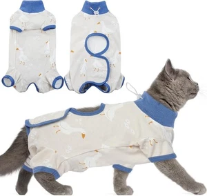 DENTRUN Professional Cat Post Surgery Suit - Cone E-Collar Alternative - Picture 1 of 6