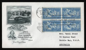 #1123 4c Fort Duquesne-Blk 4, Artmaster to Australia FDC **ANY 5=FREE SHIPPING** - Picture 1 of 1
