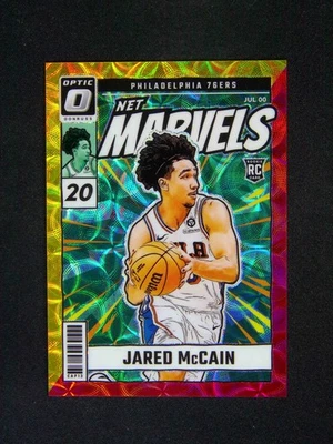 2024-25 Panini Donruss Optic Jared Mccain #23 RC Net Marvels Red And Gold /99 - Image 1 of 2