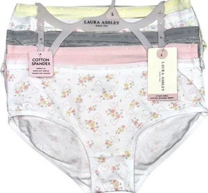 LAURA ASHLEY GIRLS 5-Pack Cotton Spandex Brief Underwear Panties Size L 10 - 12 - Picture 1 of 9