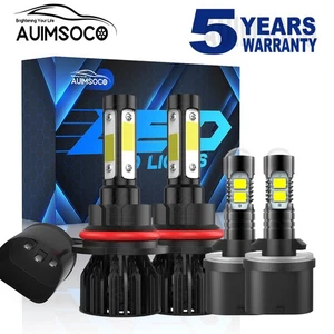 For Dodge Neon Sedan 4-Door 2002-2005 LED Headlight Fog Light Bulbs Super Bright - Picture 1 of 18