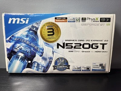 MSI Nvidia GeForce GT 520 2GB PCI-E Graphics Card DVI/HDMI - Image 1 of 4