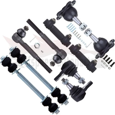 10pcs Front Ball Joint Steering Sway Bar Tie Rod For 1993-1995 Chevrolet K1500 - Image 1 of 4