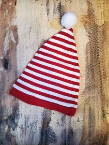 Red & White Striped Santa Hat Baby Infant Christmas 12 - 18 Months - Picture 1 of 3
