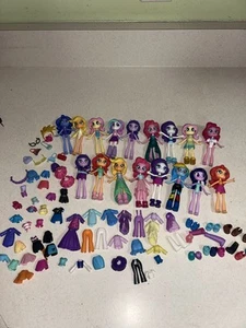 My Little Pony Equestria Girls Mini Dolls Lot Of 17 And Tons Of Extra Clothing - Picture 1 of 9