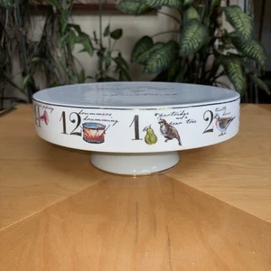 Better Homes & Gardens 12 Days Of Christmas Pedestal Cake Stand 12" - Bild 1 von 5