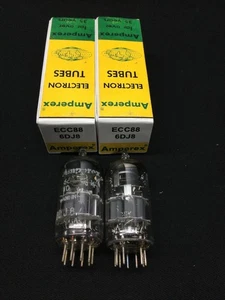 PAR EMPAREJADO AMPEREX 6DJ8 ECC88 Bugle Boy Audio TUBOS DE VACÍO Probados D.9217 - Imagen 1 de 2