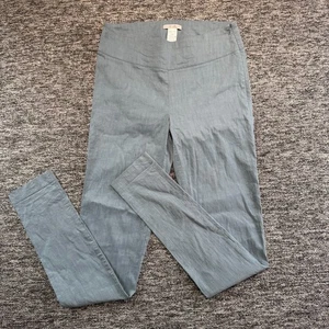 Sarah Pacini Hose Damen Größe W28 L33 Blau Leinen Pull On Stretch Tapered - Bild 1 von 7