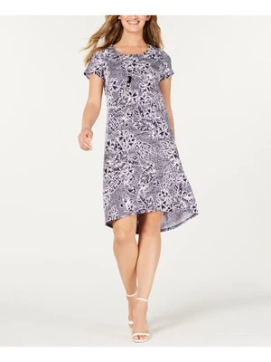 NY COLLECTION Womens With NeckShort Sleeve Above The Knee Party Shirt Dress - Image 1 of 3