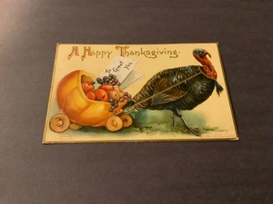 Ellen Clapsaddle ~ A Happy Thanksgiving - Embossed 1909 Stamped Antique Postcard - Picture 1 of 2