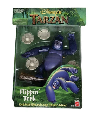 Figura de acción Dizney Tarzan Flippin' Terk Mattel 1999 nueva en paquete Foto 1 de 3