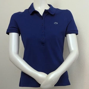 Polo LACOSTE Manga Corta 5 Botones Azul Real Talla 38 - Imagen 1 de 2