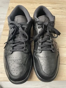 Nike Air Jordan 1 Low Schwarz Triple Black 553558-091 Gr.44.5 Gebraucht - Bild 1 von 8