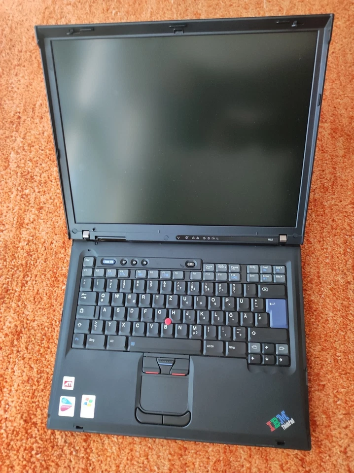  IBM Thinkpad R52 Intel 1,73GHz 1GB/60GB DVD/ATI-Grafik/Windows XP Bitte LESEN!! - Bild 1 von 4