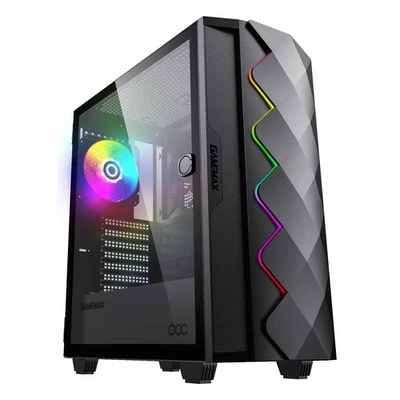 GAMEMAX Diamond COC BK Gaming PC Geh?use Midi-Tower USB HD-Audio ATX