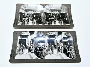 Keystone View Money Changer in Jaffa Gate and Christian Street Motley Jerusalem - Picture 1 of 5