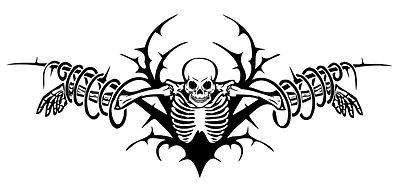 Calcomanía adhesiva de vinilo colgante esqueleto calavera zombi monstruo coche camión ventana Foto 1 de 3