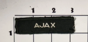 Ajax Patch bestickt Vintage Name Uniform Etikett Upcycle Kostüm Verzierung - Bild 1 von 1