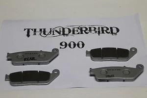 TRIUMPH THUNDERBIRD 900 FRONT & REAR BRAKE PADS 2 X SET = 4 pads - Picture 1 of 2