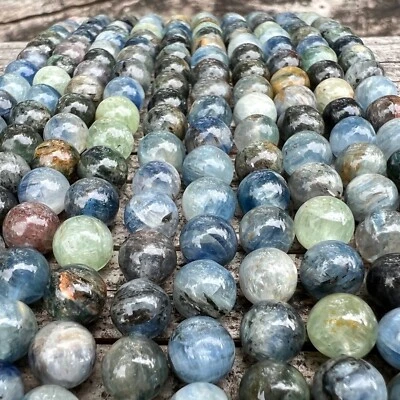 Echte Kyanit Edelstein 6mm 8mm Perlen 38cm Strang für Schmuck Armbänder Mala - Bild 1 von 4