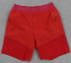 Lululemon Train to Beach Short Men's Small Red Lined Zipper Pockets LM7AJGS