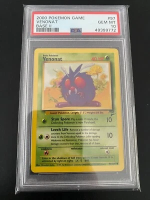 2000 Pokemon Base Set 2 - PSA 10 GEM MT - Venonat #97/130 - Image 1 of 2