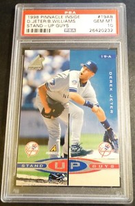 1998 DEREK JETER BERNIE WILLIAMS PINNACLE INSIDE STAND UP GUYS 19AB PSA 10 POP 2
