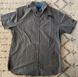 Tony Hawk - Button Down T-Shirt - Gray/Blue - Men's Size Medium - EX - Picture 1 of 6