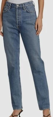 Pantalones de mezclilla para mujer Goldsign azules de pierna recta talla 27 $295 Foto 1 de 4