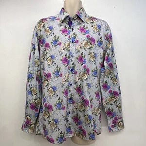 Claudio Lugli Shirt Floral Print White Designer Men’s UK Size XL 43-44 - Picture 1 of 13