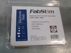 FabStim Premium Gel Bronceado Tela Electrodos TENS, EMS, NMS 4 Pack 2" x 2" 13-1291-1 - Imagen 1 de 4